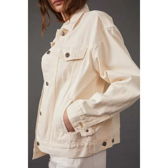 Free People Jolene Trucker Jacket / Ecru - Picture 5 of 14
